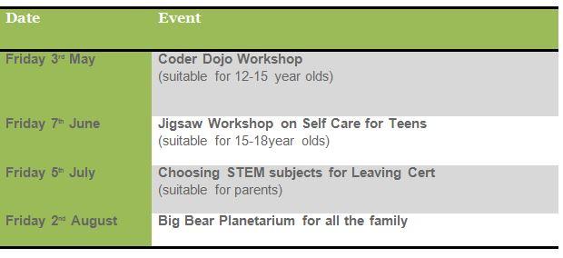 schedule of events