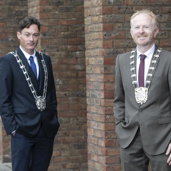 Mayor fo Fingal, Cllr David Healy (right) and Deputy Mayor, Cllr Robert O'Donoghue