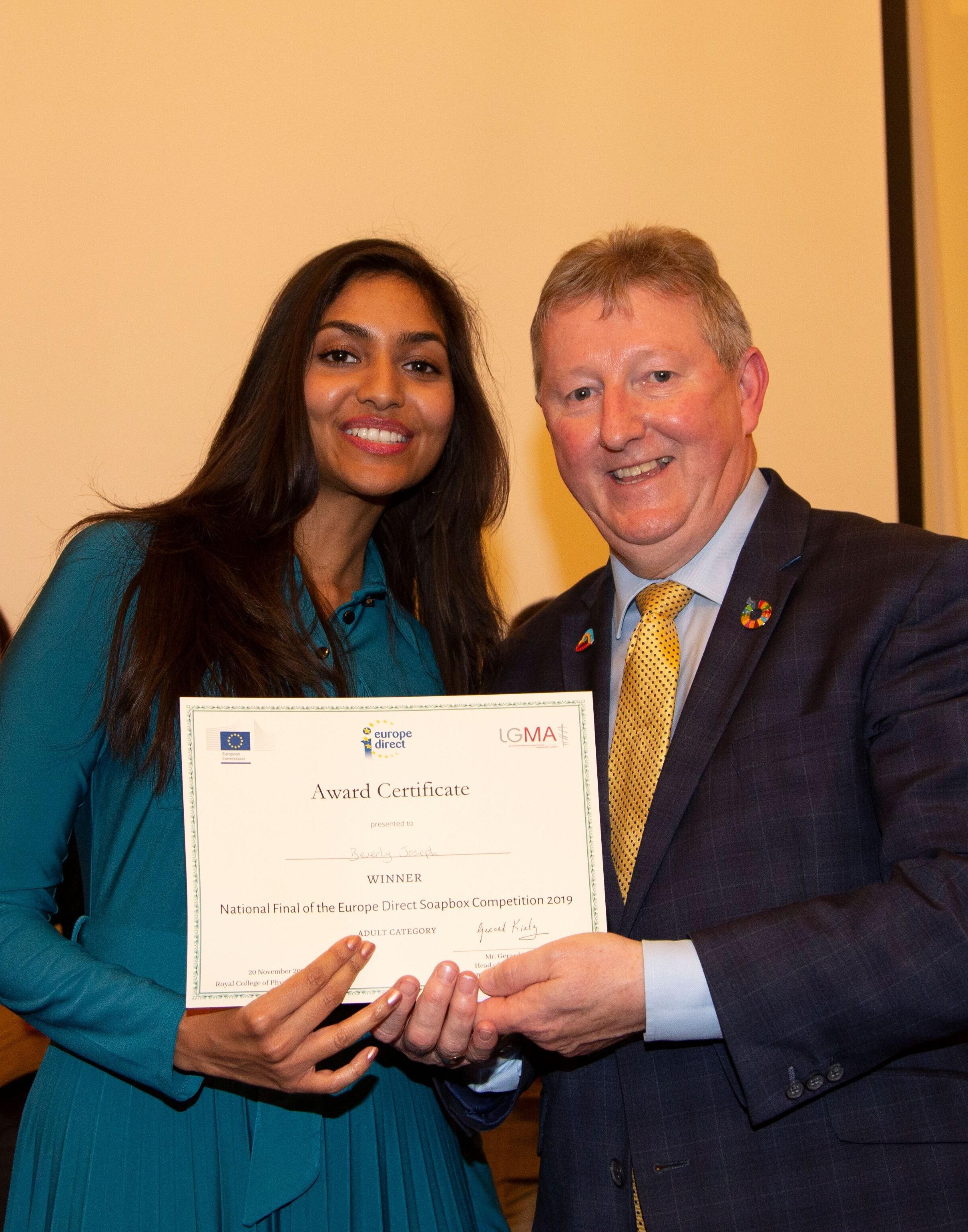 Beverly Joseph with Minister Sean Canney