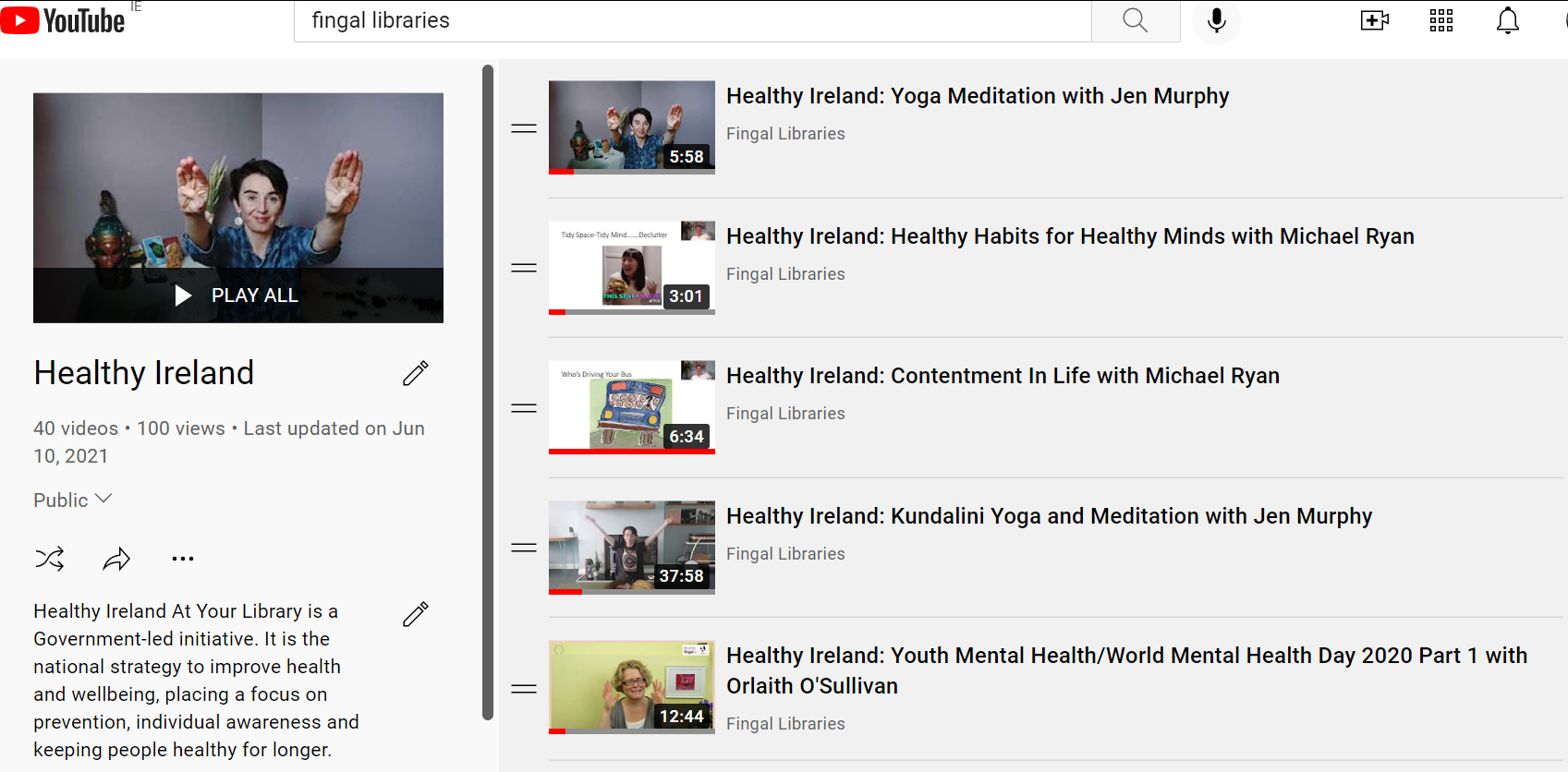 Healthy Ireland Playlist