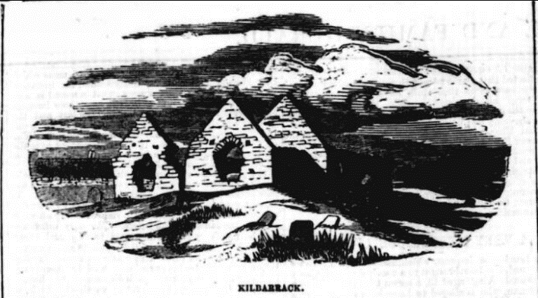 The ruins of the Abbey of Kilbarrack, as featured in The Commercial Journal, 1858.